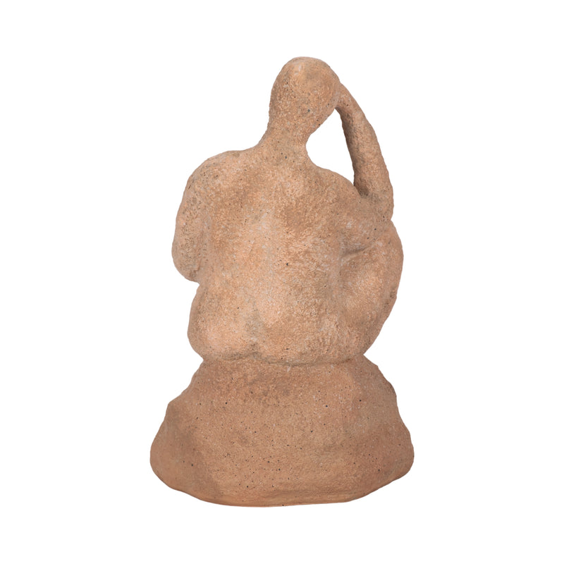 8 Thinking Man On Rock, Terracotta