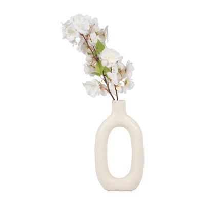 CER, 9 TEXTURED CUT-OUT VASE, COTTON