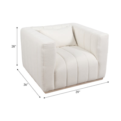 40 Andreeva Tufted Accent Chair, Ivory