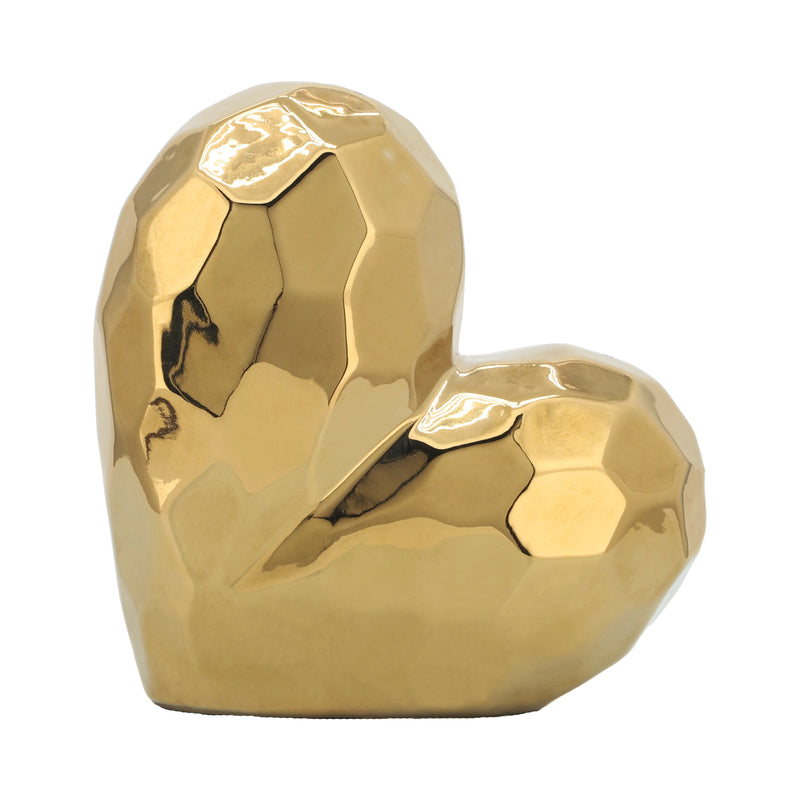 GOLD CERAMIC HEART 7.75