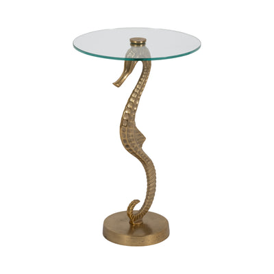 Metal/glass, 25 Seahorse Side Table, Gold Kd