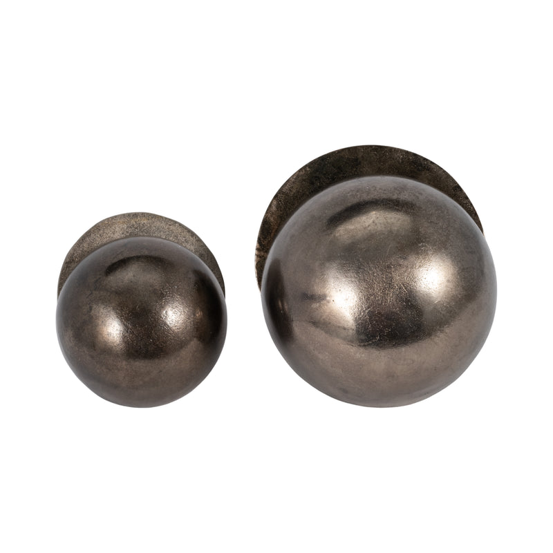 S/2 7/9 Calima Metal Orbs, Bronze