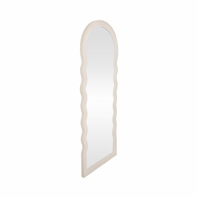 24x64 Layered Curvy Leaner Mirror, White