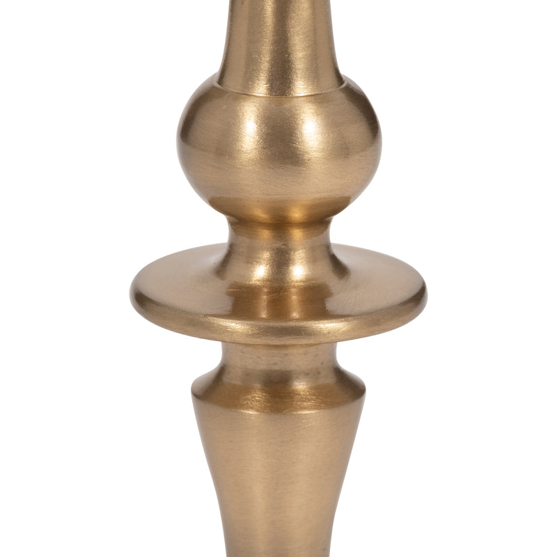 METAL, 9 TRADITIONAL TAPER CANDLEHOLDER, GOLD