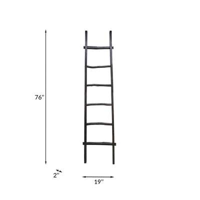 Wooden , Decorative 76 Ladder, Black