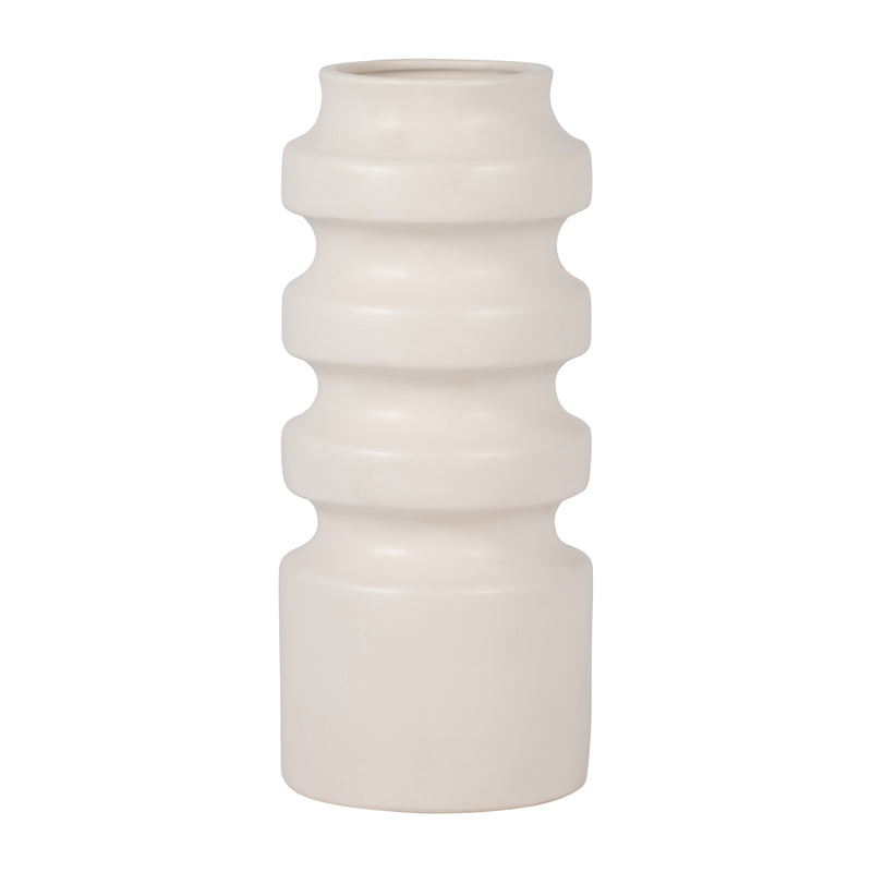 CER, 11 TIERED VASE, WHITE