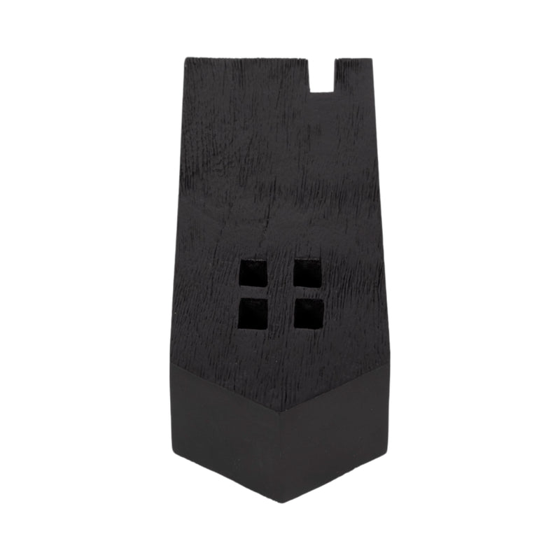 12 Wood House Decor, Black