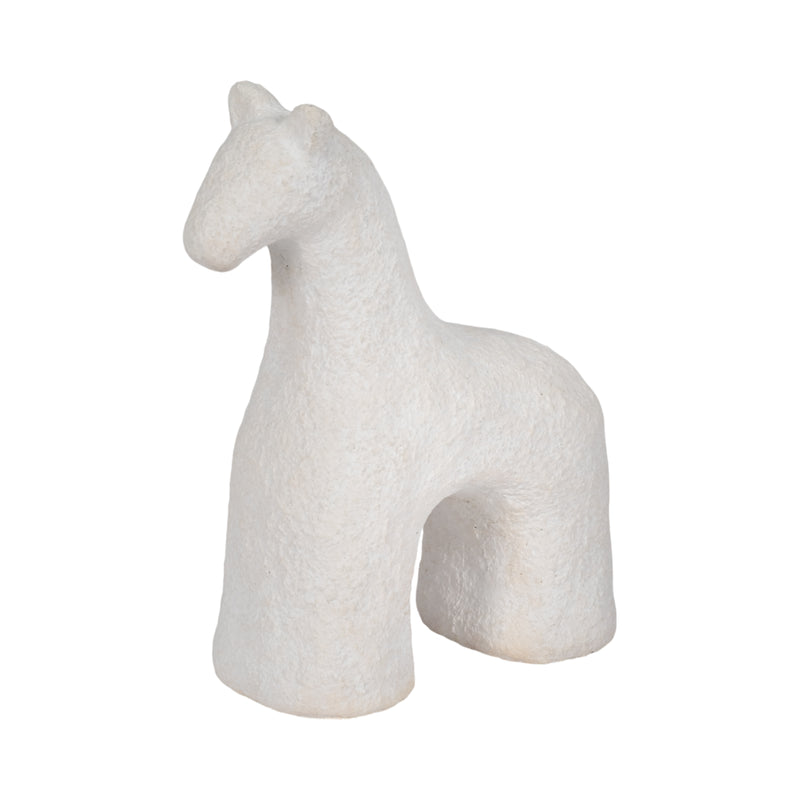 6 Textured Horse, White