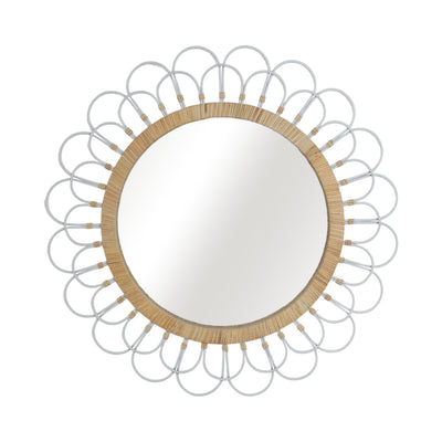 36 DAISY WALL MIRROR, WHITE