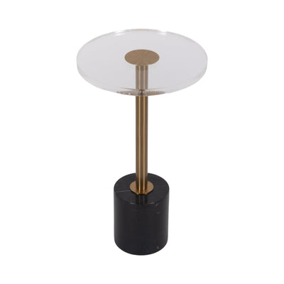 21 ELISIA ACRYLIC AND MARBLE ACCENT TABLE