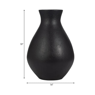 TERRACOTTA, 19 ORGANIC VASE, BLACK