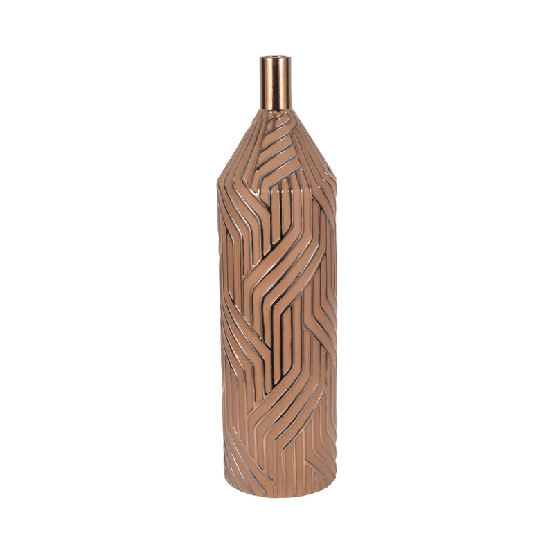 28 Montes Oversized Tribal Vase, Brwn/burnt Gold