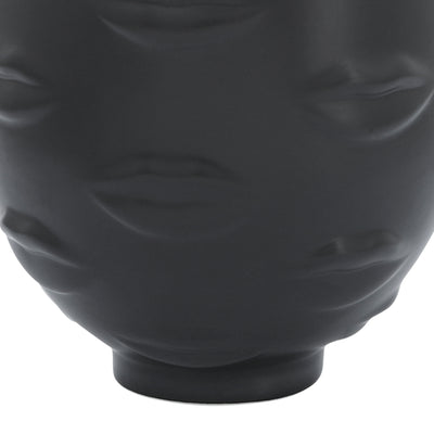 6 LIPS VASE, BLACK