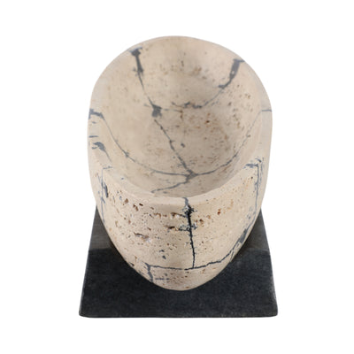 18 Gorda Crackle Travertine Bowl