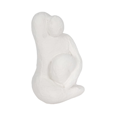 8 Raised Arm Posing Figure, White