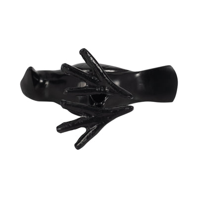 6 Crow Taper Candle Holder, Black