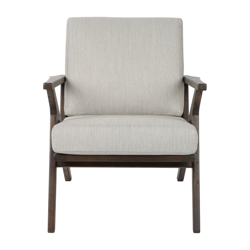 32 Cressida Wood Accent Chair, Ivory