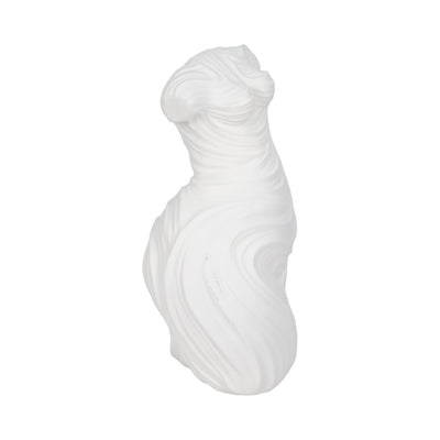 16 Curvy Ribbed Sculpture, White