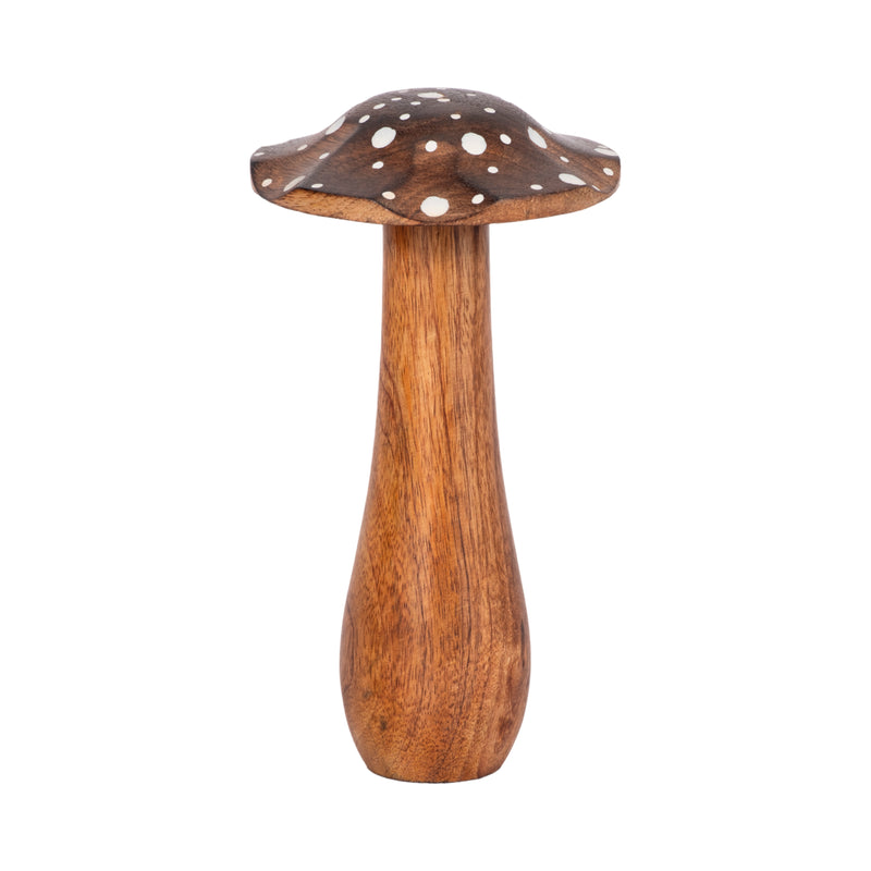 8 Wood Mushroom With White Dots, Brown