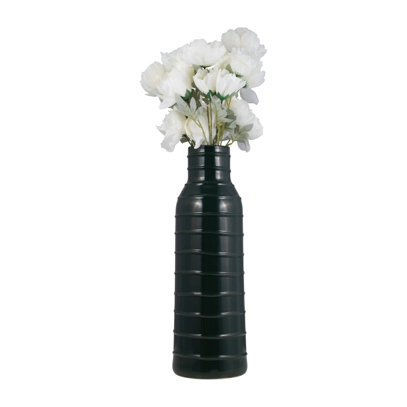 CER, 20H TRIBAL VASE, FOREST GREEN