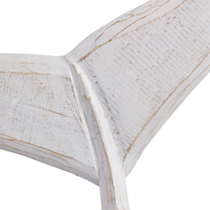 39 Wood Whale Tail Decor, Wht