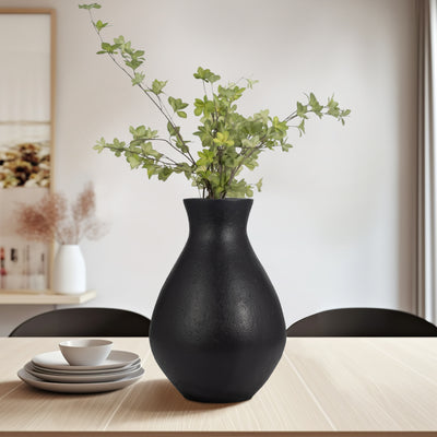 TERRACOTTA, 19 ORGANIC VASE, BLACK