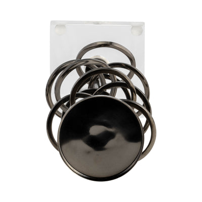 METAL, 15 RING TOSS ON ACRYLIC CANDLEHOLDER, GUNM