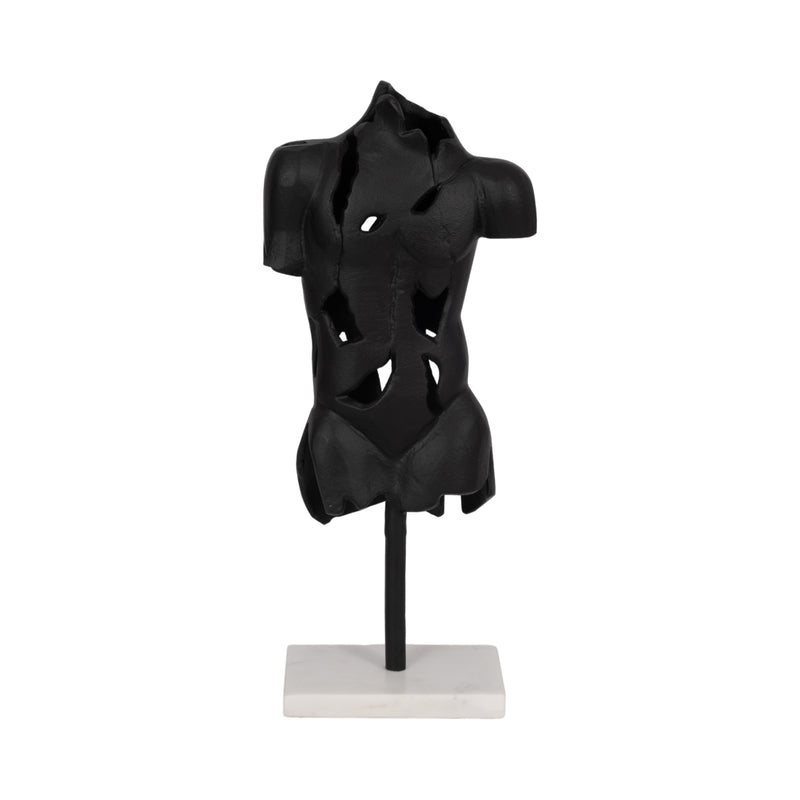 METAL, 16 CRACKED BUST ON STAND, BLACK