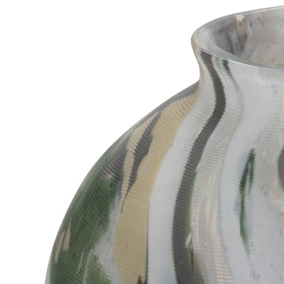 Marco Glass, 12 Marbled Look Vase, Multi