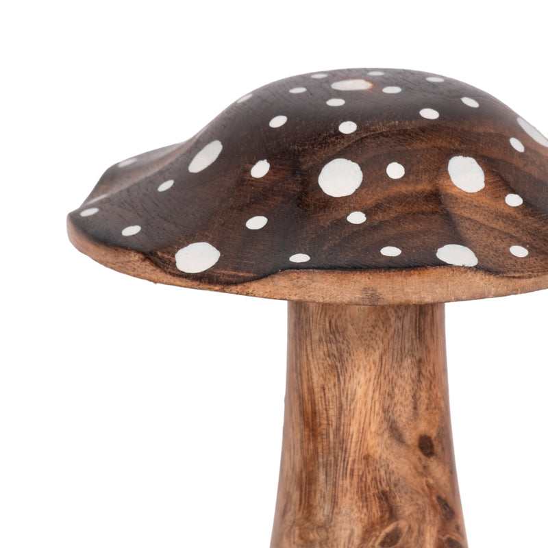 6 Wood Mushroom With White Dots, Brown