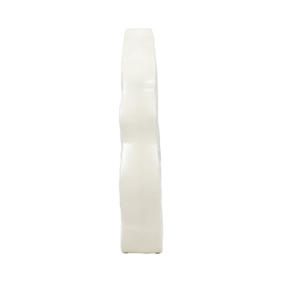 14 Ribbed Open-cut Out Vase, Ivory