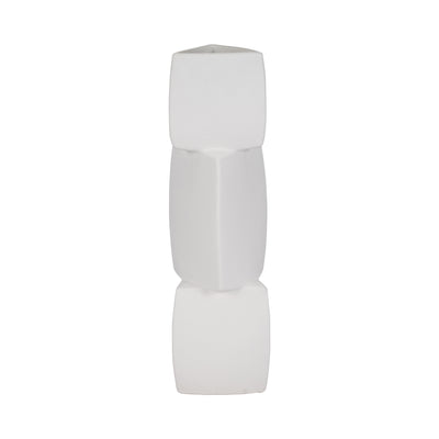 20 Stacked Triangle Rough Vase,ivory