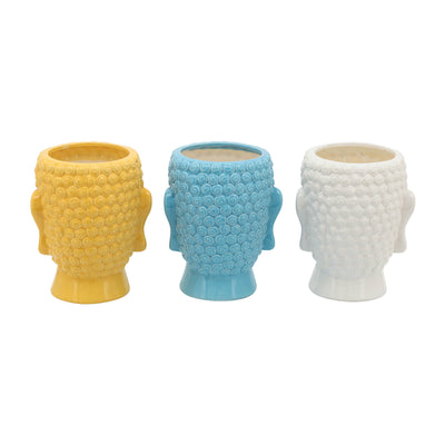 S/3 Buddha Citronella Candle, 8.5 Multi 40oz