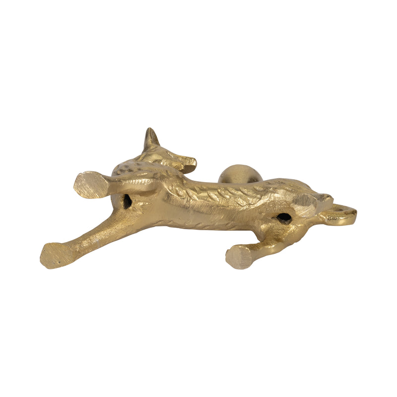 8 Fox Taper Candle Holder, Gold