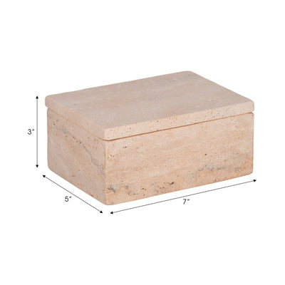 7 Travertine Box, Tan