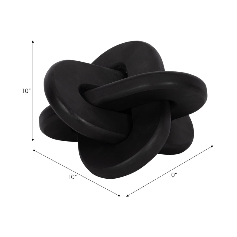 Wood, 10 Decorative Knot, Black