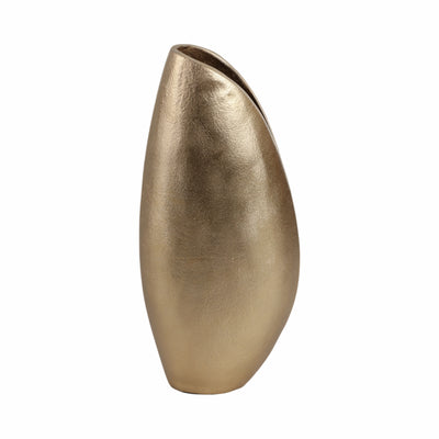 13 Cohen Champagne Shell Shaped Metal Vase