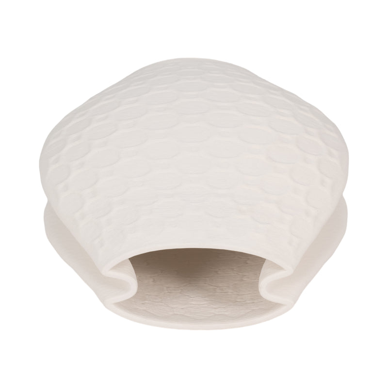 11 ELPHANTINE 3D PRINTED VASE, IVORY/BEIGE