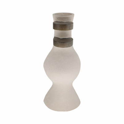 Ecomix, 18 Abstract Vase, Ivory