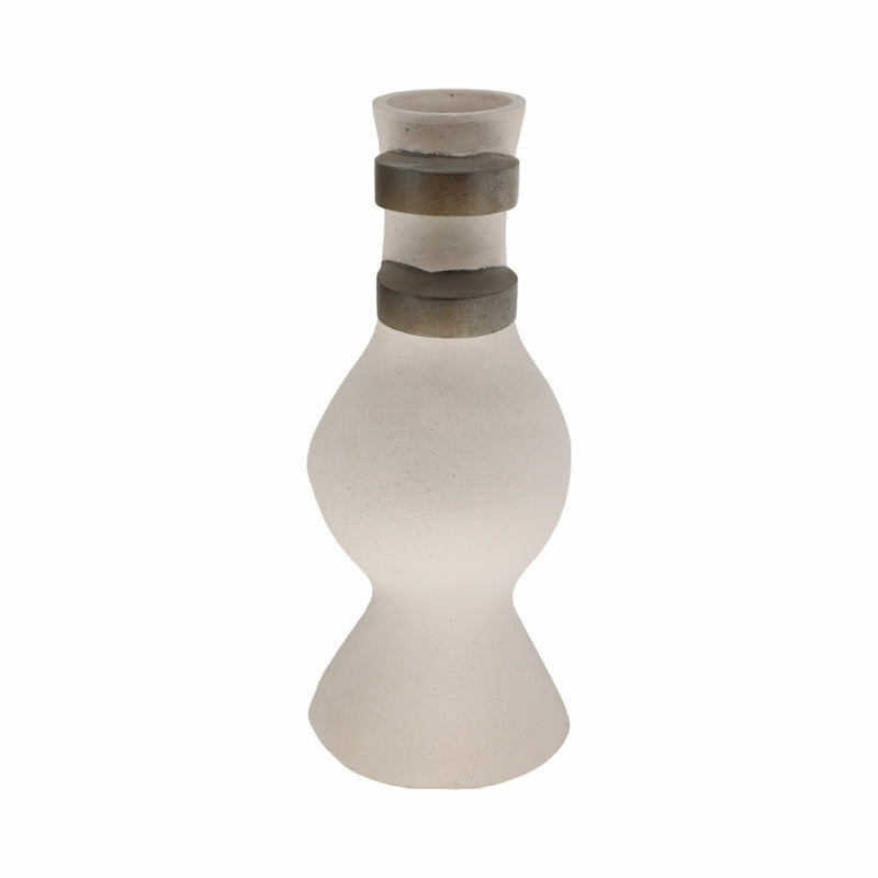 Ecomix, 18 Abstract Vase, Ivory