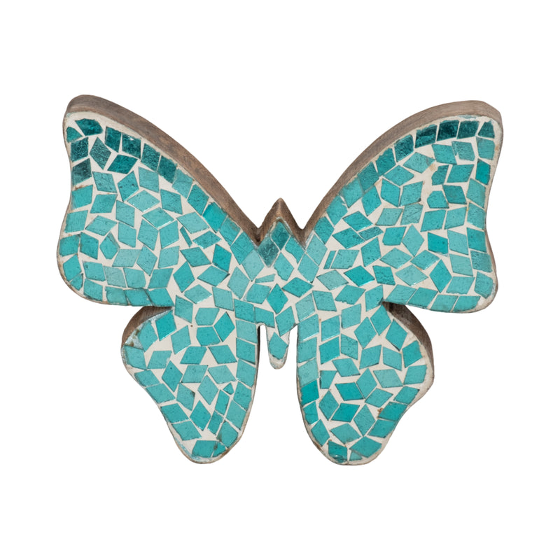 6 MOSAIC BUTTERFLY, AQUA