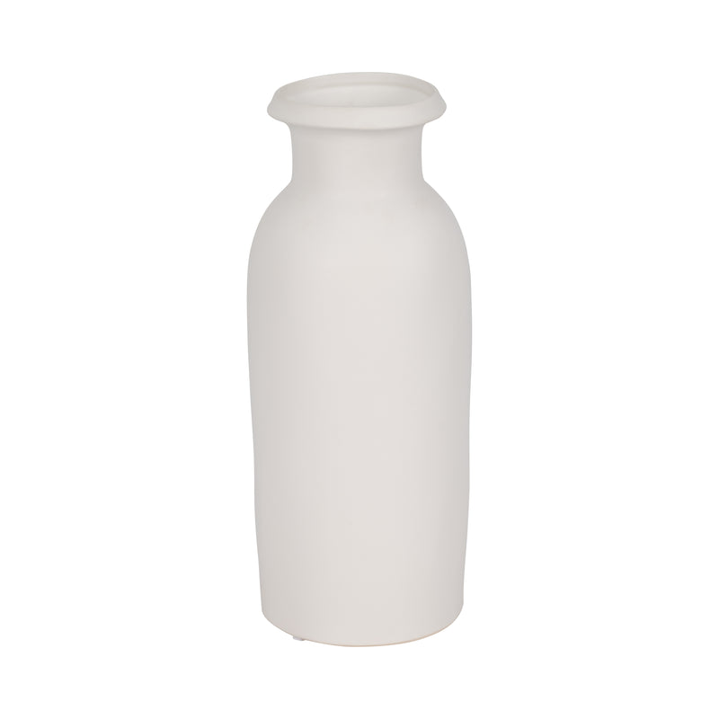 CER, 13H TALL SLIM VASE, WHITE