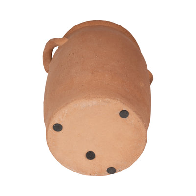 8 Traditional Handle Vase, Terracotta