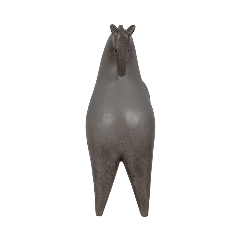 12 Curved Horse, Grey