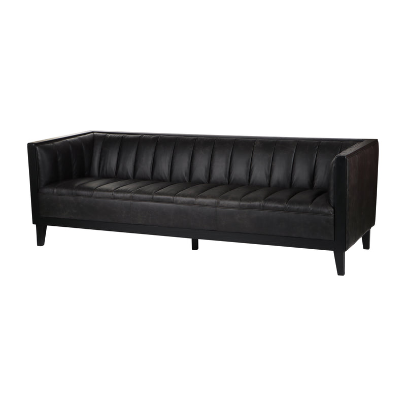 89 Eclipse Leather Sofa, Black