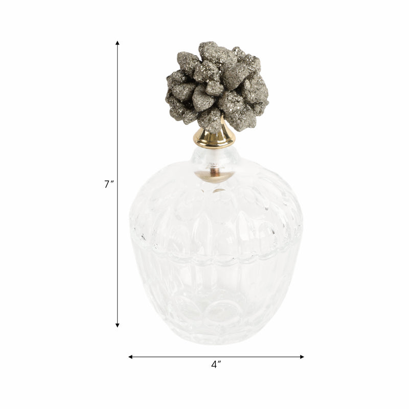 6 Stella Small Stone And Glass Jar