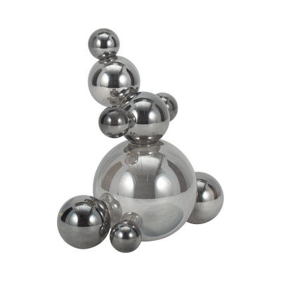 8 ATLAS SILVER CRYSTAL BUBBLE STATUARY