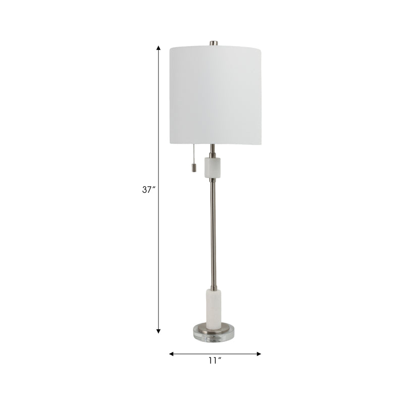 37 Bari Silver Marble Lamp