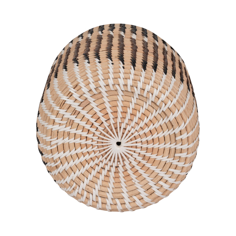 RATTAN, 13H WOVEN VASE, MULTI