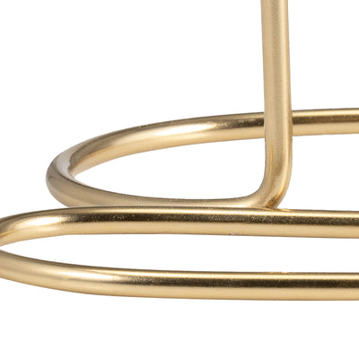 METAL, 8 SWIRLY 2-TAPER CANDLEHOLDER, GOLD